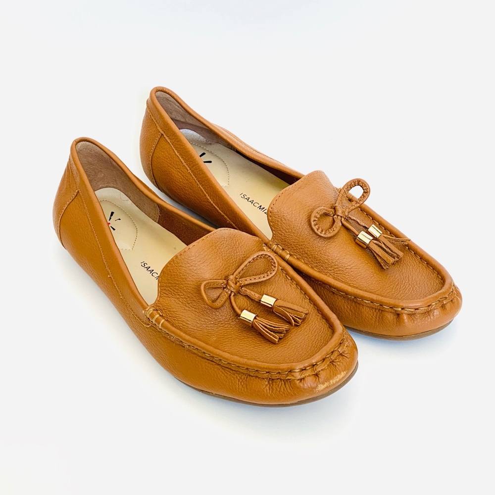 NEW Isaac Mizrahi Live! Amy Loafers Brown Leather